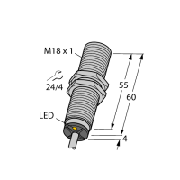 Senzor inductiv Sn 8 mm PNP NO/NC – Turck BI8U-M18M-VP44X