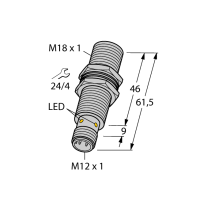 Senzor inductiv Sn 8 mm NPN NO/NC – Turck BI8U-M18M-VN44X-H1141