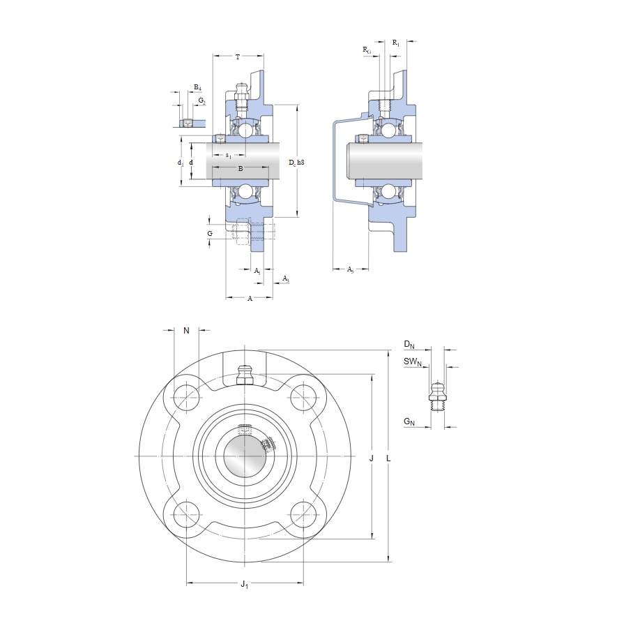 Lagar cu rulment UCFC drawing3