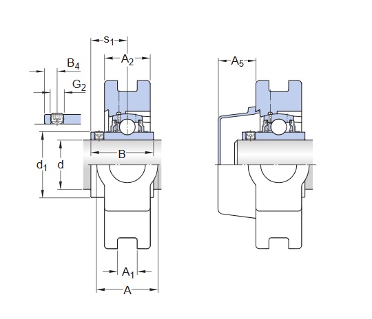 Lagar cu rulment UCT de la SKF drawing